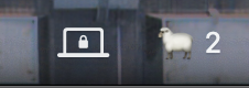 Two SwiftBar menu bar items: SSH access state and the number of Herdr agents waiting on me